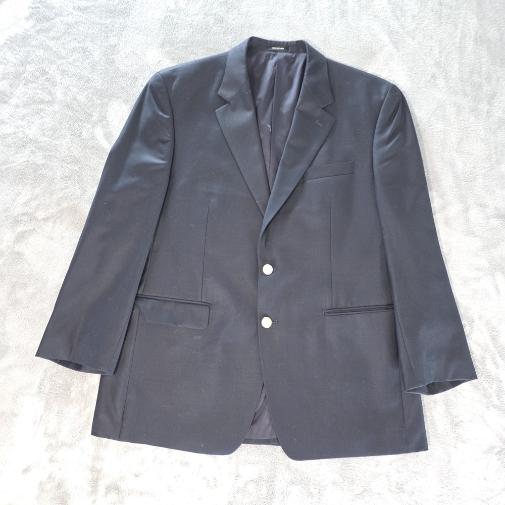Lauren Ralph Lauren Blazer Mens 43R Navy 100%‎ Wool Gold Button Sport Coat